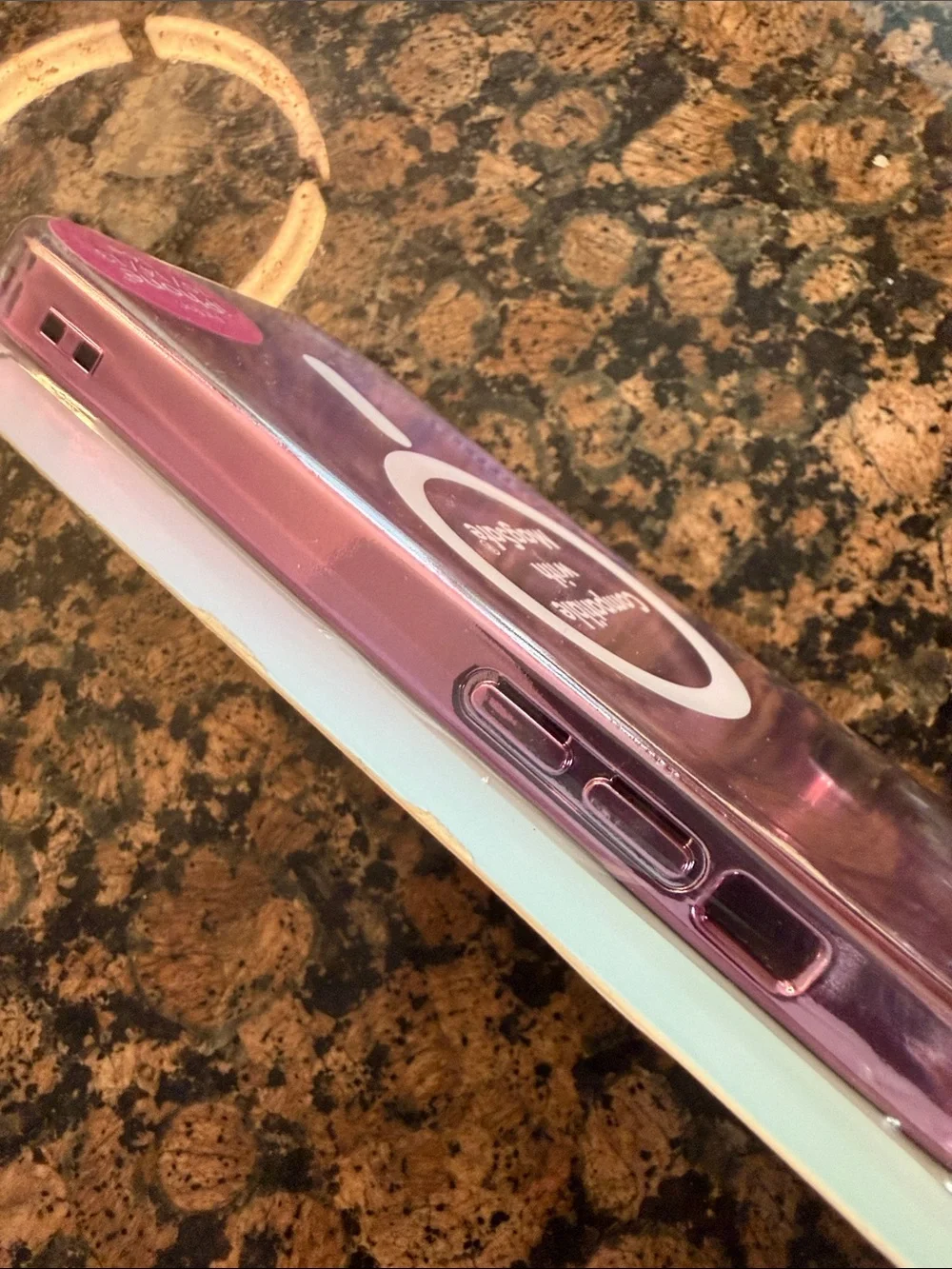 Tech!fy Purple Paisley MagSafe-Compatible iPhone Case